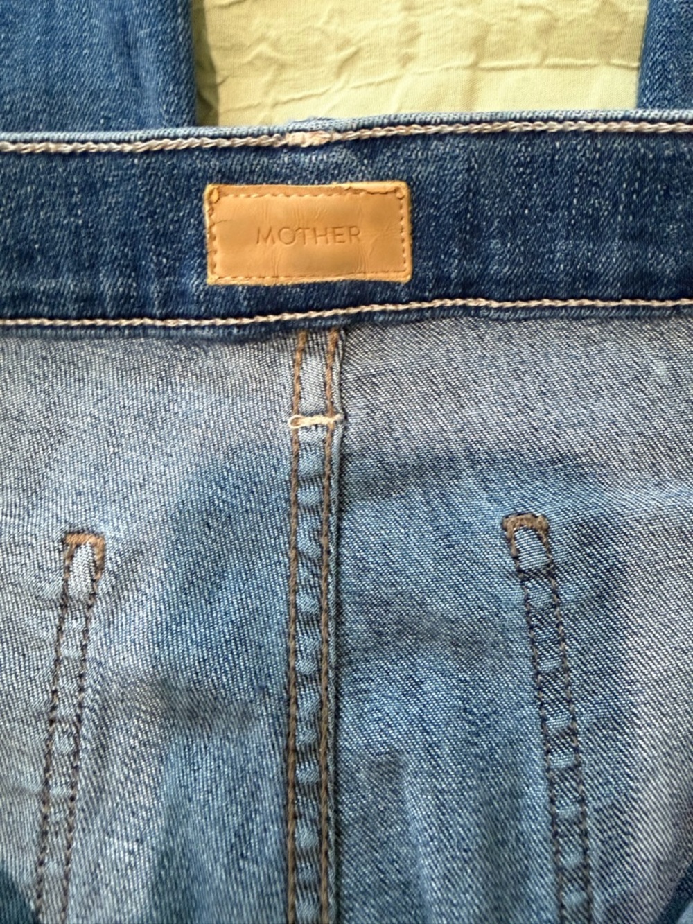 MOTHER Blue High-Rise Wide Leg Jeans 27 - Picture 8 of 9